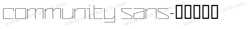 Community Sans字体转换